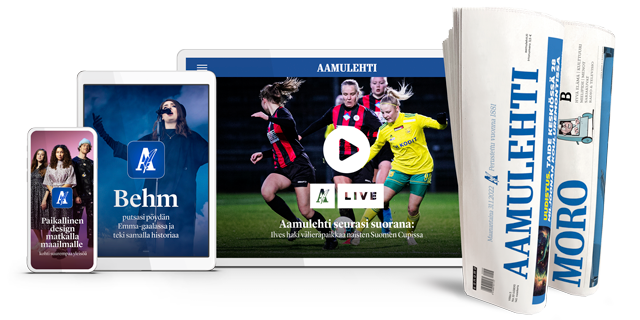 Aamulehti Digi+ ja painettu lehti viikonloppuisin tai joka päivä