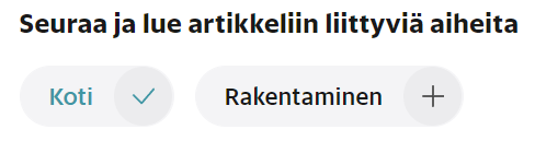 Seuraa sinua kiinnostavia aiheita Aamulehdessä